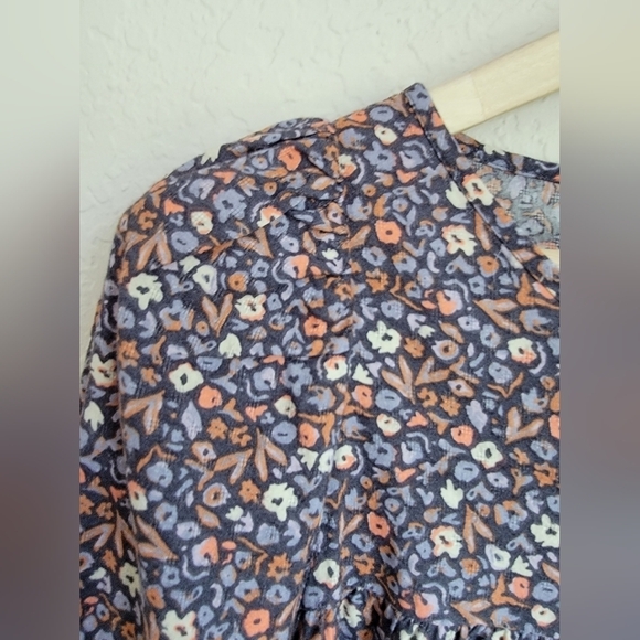 Universal Threads Purple Ballon Sleeve Flower cottagecore Blouse XS - Picture 7 of 12